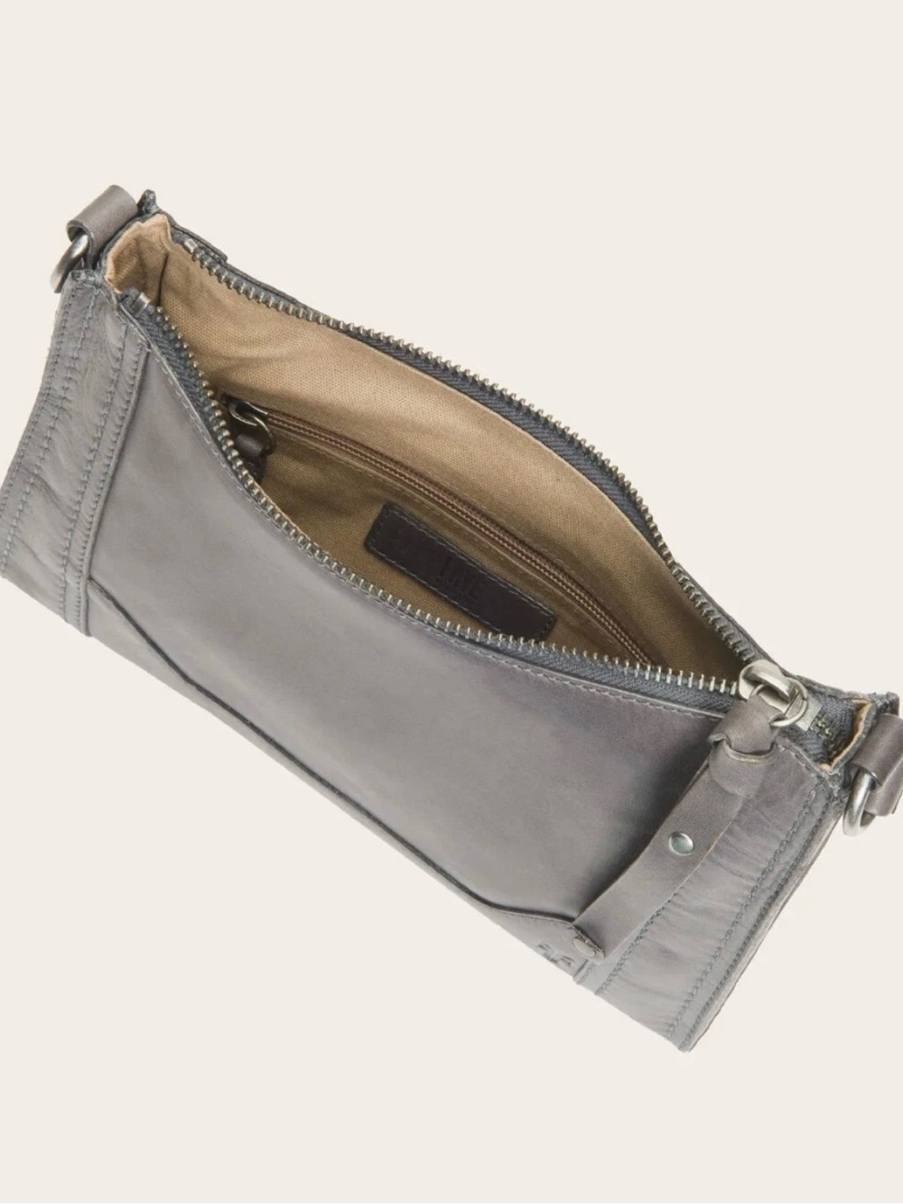 NWT Frye Womens Melissa Carbon Leather Zip-Top Crossbody Bag X1015 - Picture 3 of 14